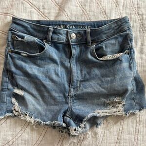 American Eagle Outfitters Distressed Blue Jean Shorts